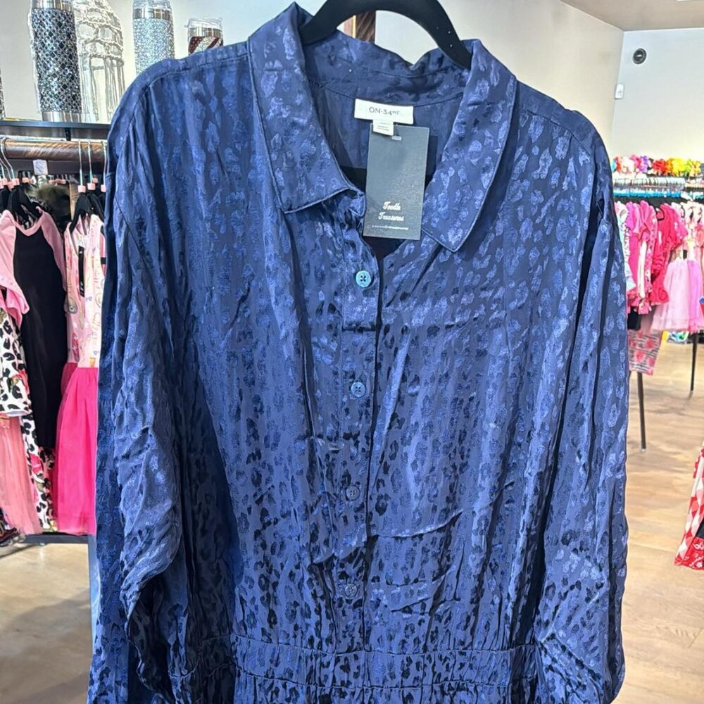 On 34th Navy Blue Jumpsuit Romper